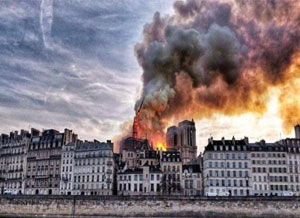A Serious Fire Broke Out In Notre Dame de Paris, France
